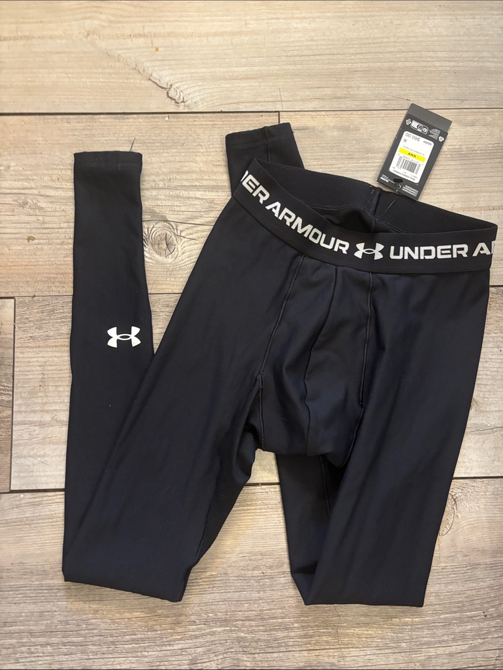 Under Armour Men’s Medium ColdGear Black Compression Base Layer Tights NWT